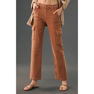 Mother The Rambler Brown Khaki Cargo Pants Ankle In Glazed Ginger Size 30 Y2K